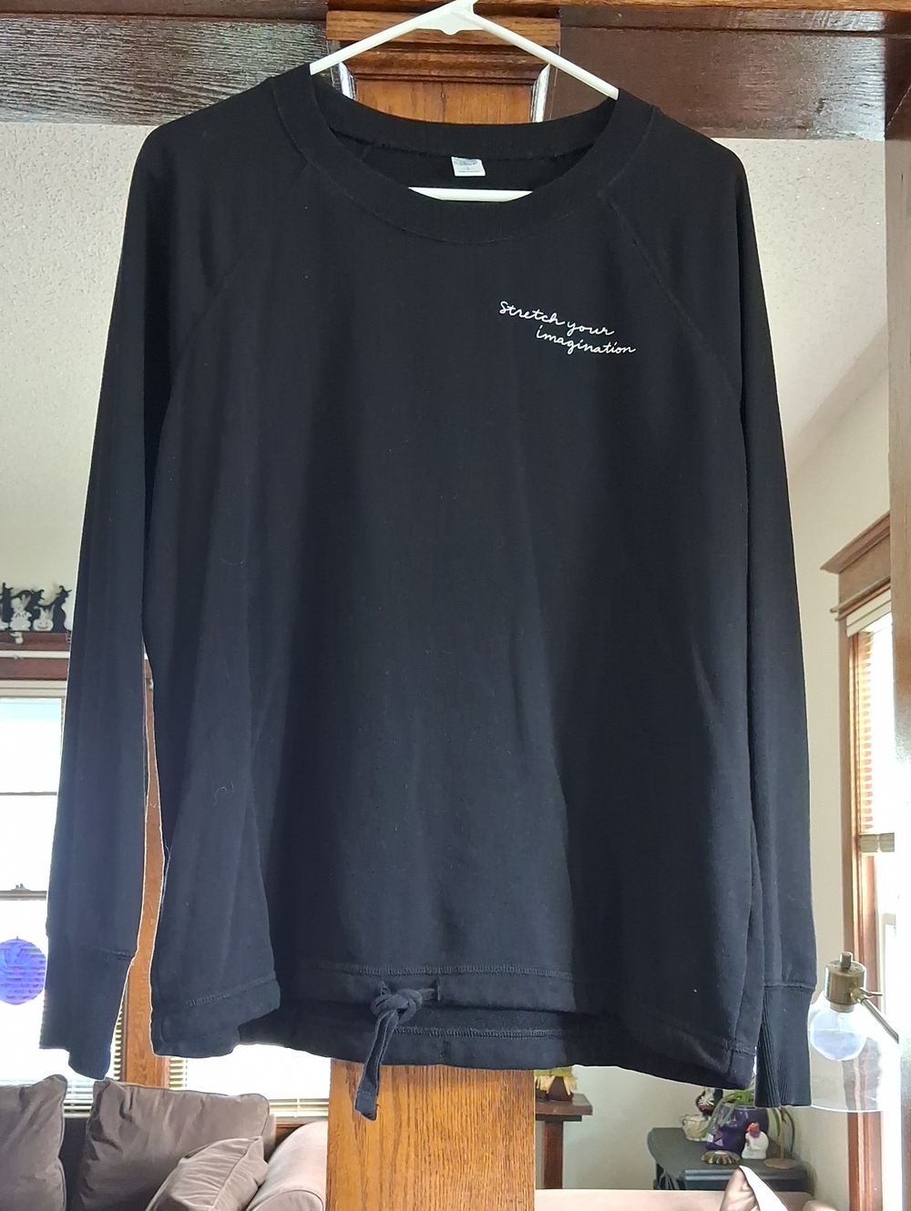 Old Navy Black Crewneck Sweater with Subtle Script
